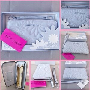 Betsey Johnson Light Gray Quilted Wallet